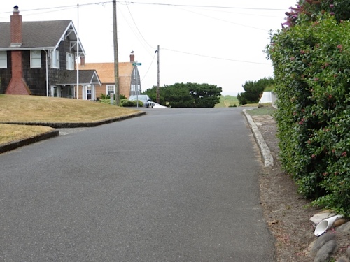 I oriented myself by looking down the street where a path to the ocean dunes lay.