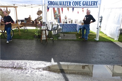 reflective pool by the Shoalwater Cove booth