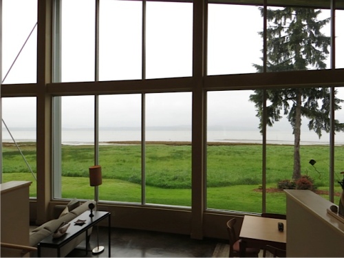 the view, east over Willapa Bay