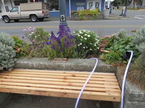 The city has replaced the bench that disappeared during Rod Run last weekend.