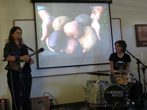 accompanied by a song about potatoes